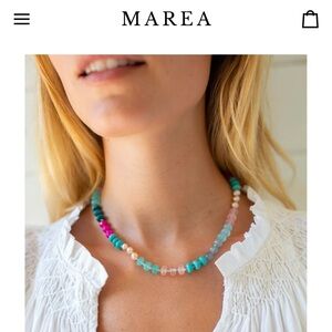 Marea block beaded necklace